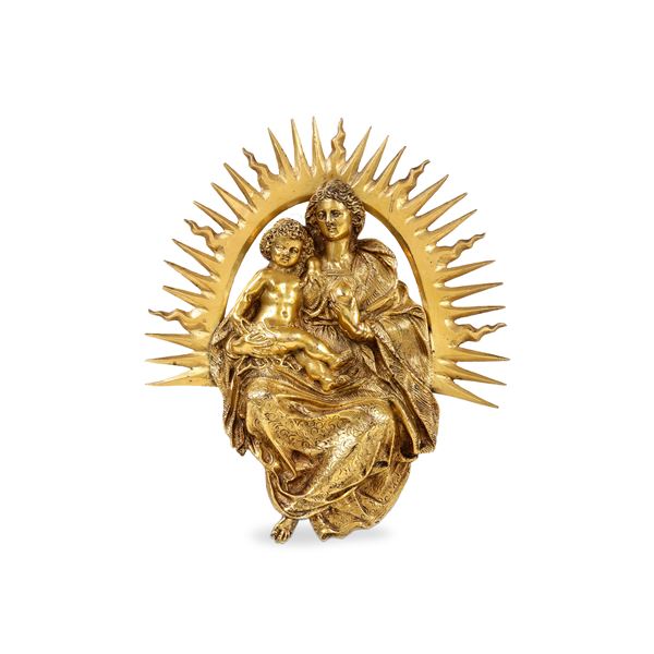 Madonna del latte. Oreficeria barocca, probabilmente Spagna, XVII secolo