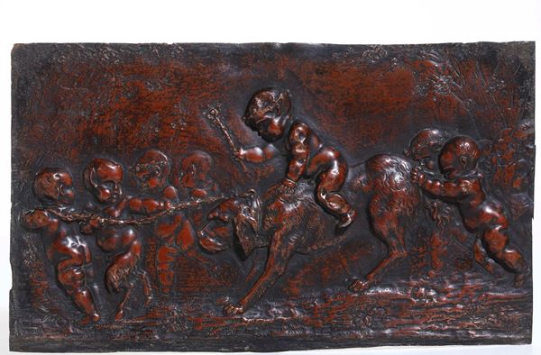 Coppia di placche allegoriche da Clodion. XIX-XX secolo