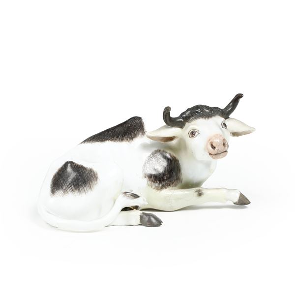 Figurina di bovino. Meissen, 1740-1750.