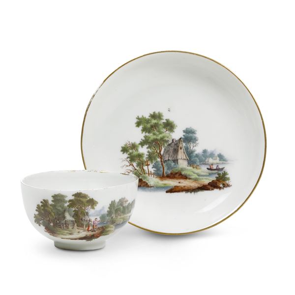 Tazza con piattino. Zurigo, 1775 circa.
