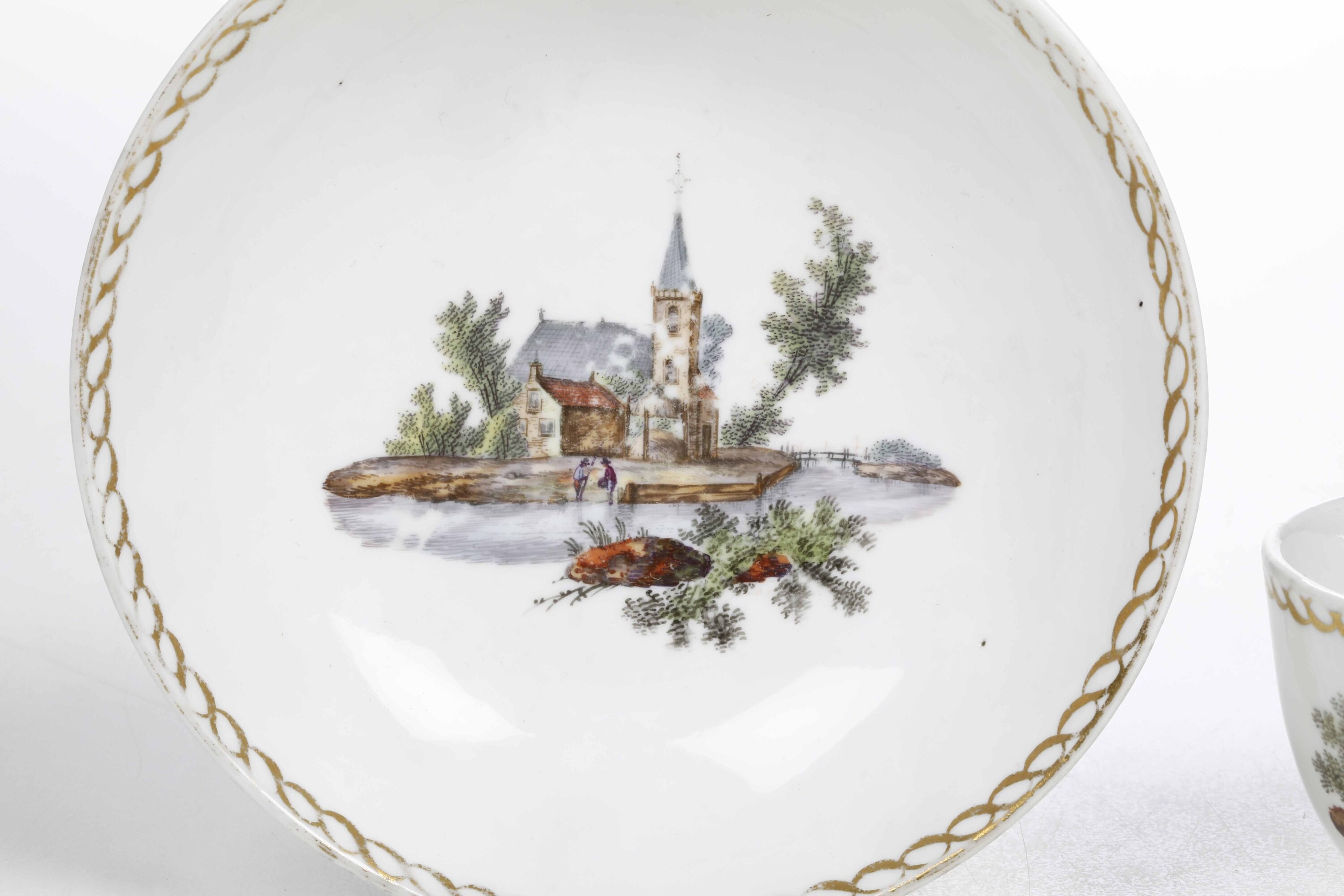 Tazza con Piattino.olanda, Manifattura L’aia (den Haag), 1776-1790.