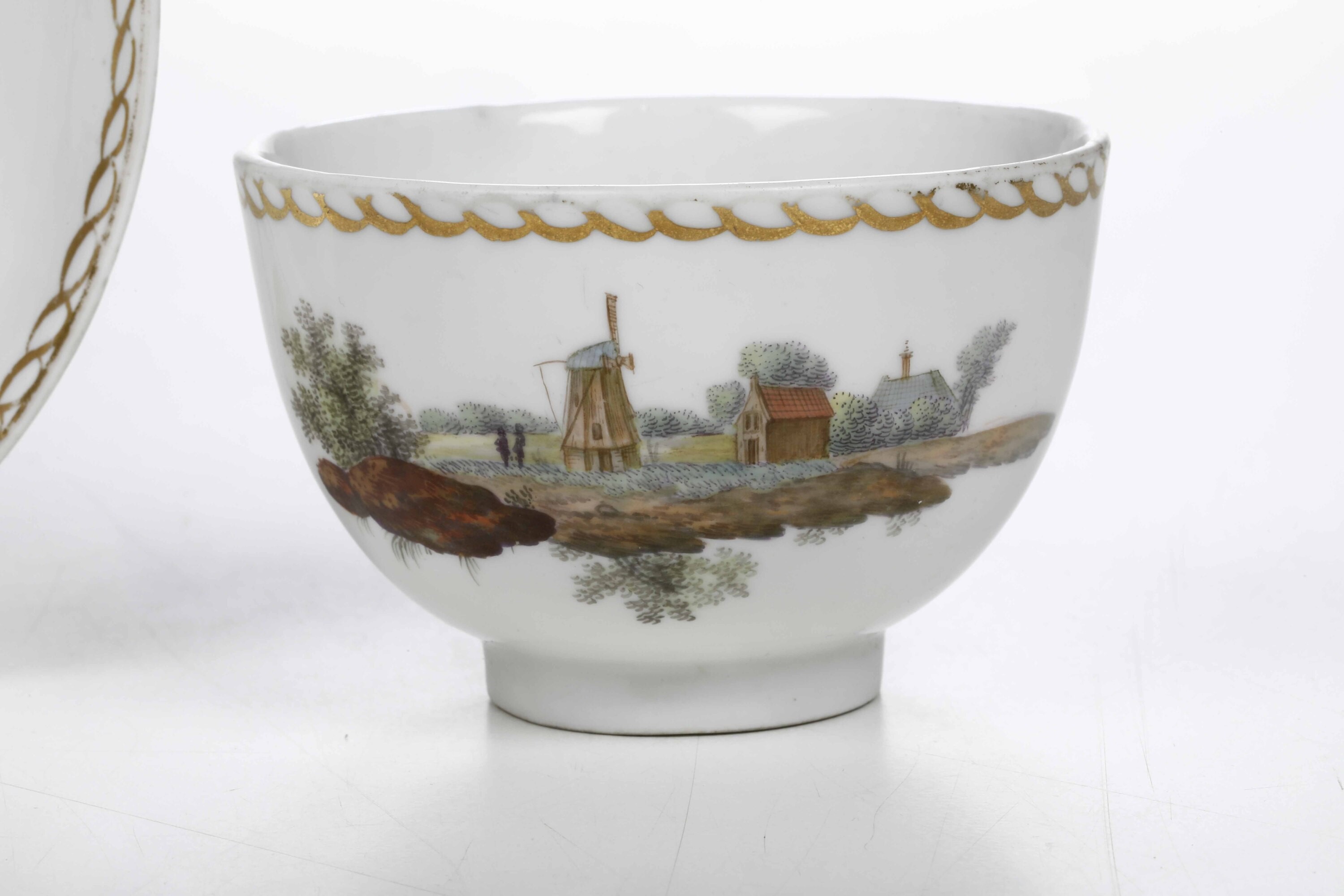 Tazza con Piattino.olanda, Manifattura L’aia (den Haag), 1776-1790.