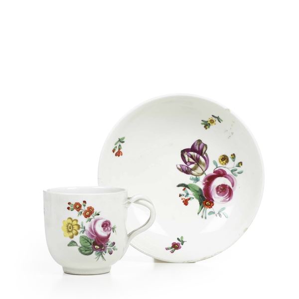 Tazza con piattino. Vienna, Manifattura Imperiale, 1780 circa.