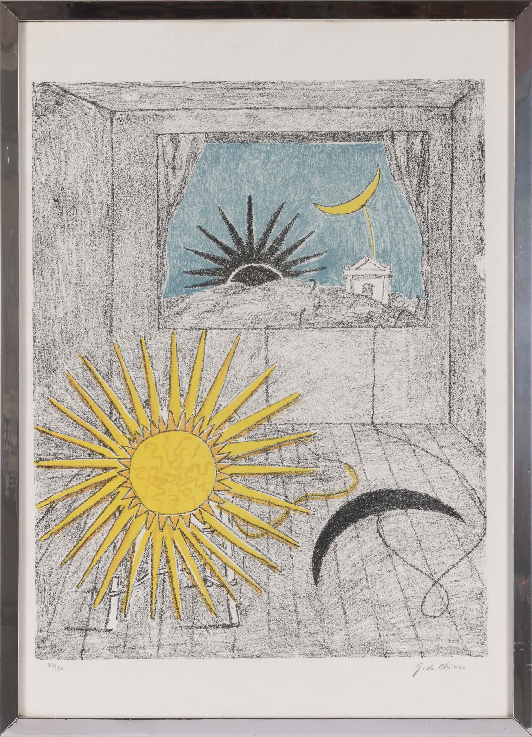 Giorgio De Chirico - Il Sole e la Luna in una Stanza