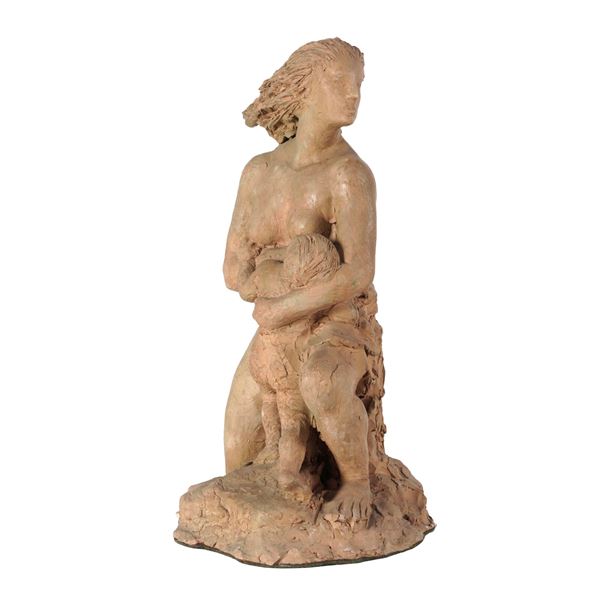 Scultore del XX secolo Madre e figlio