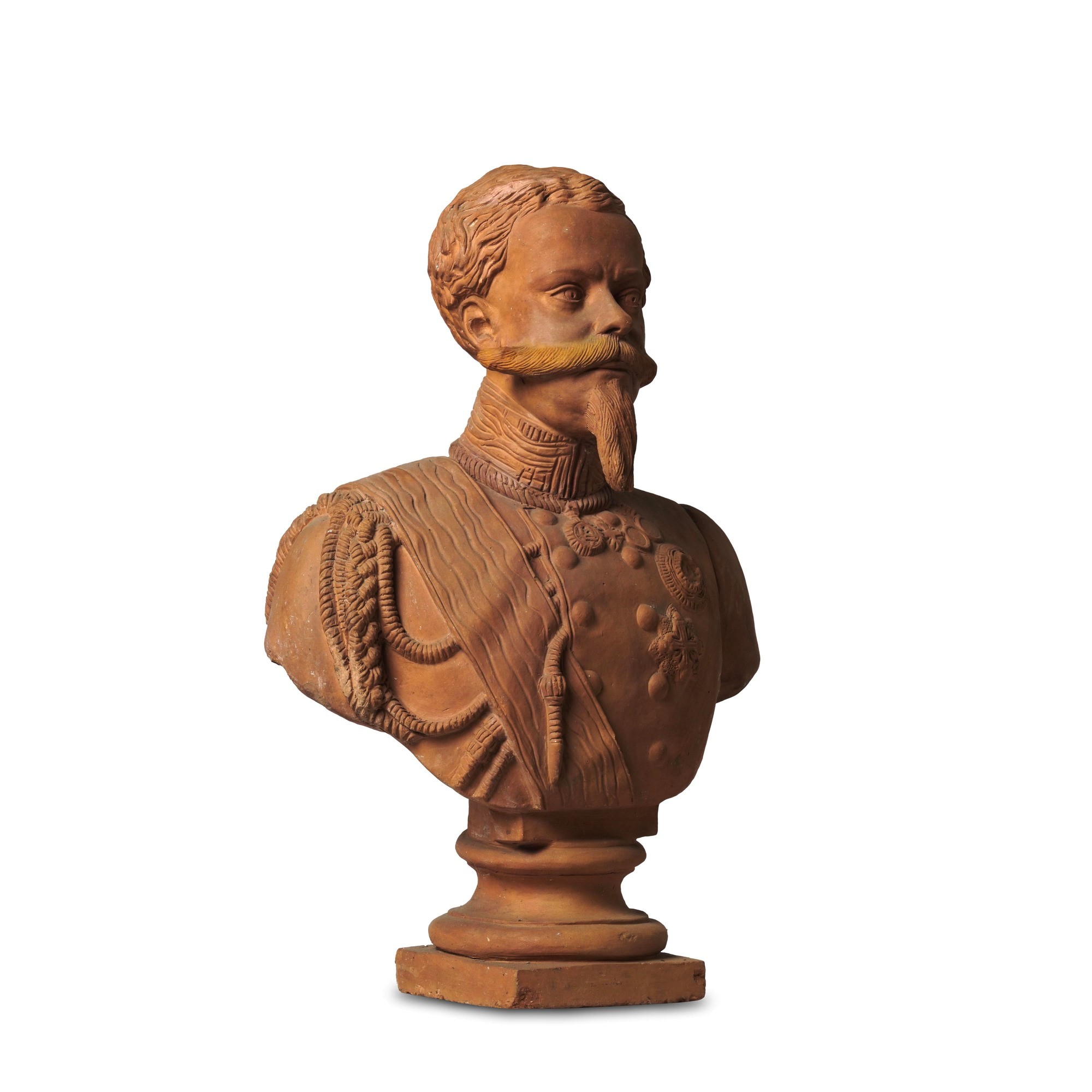 Busto di Vittorio Emanuele II, terracotta, XX secolo