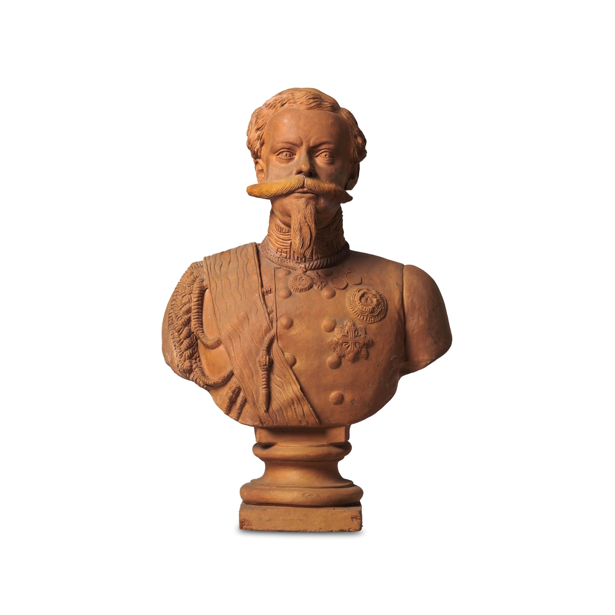 Busto di Vittorio Emanuele II, terracotta, XX secolo