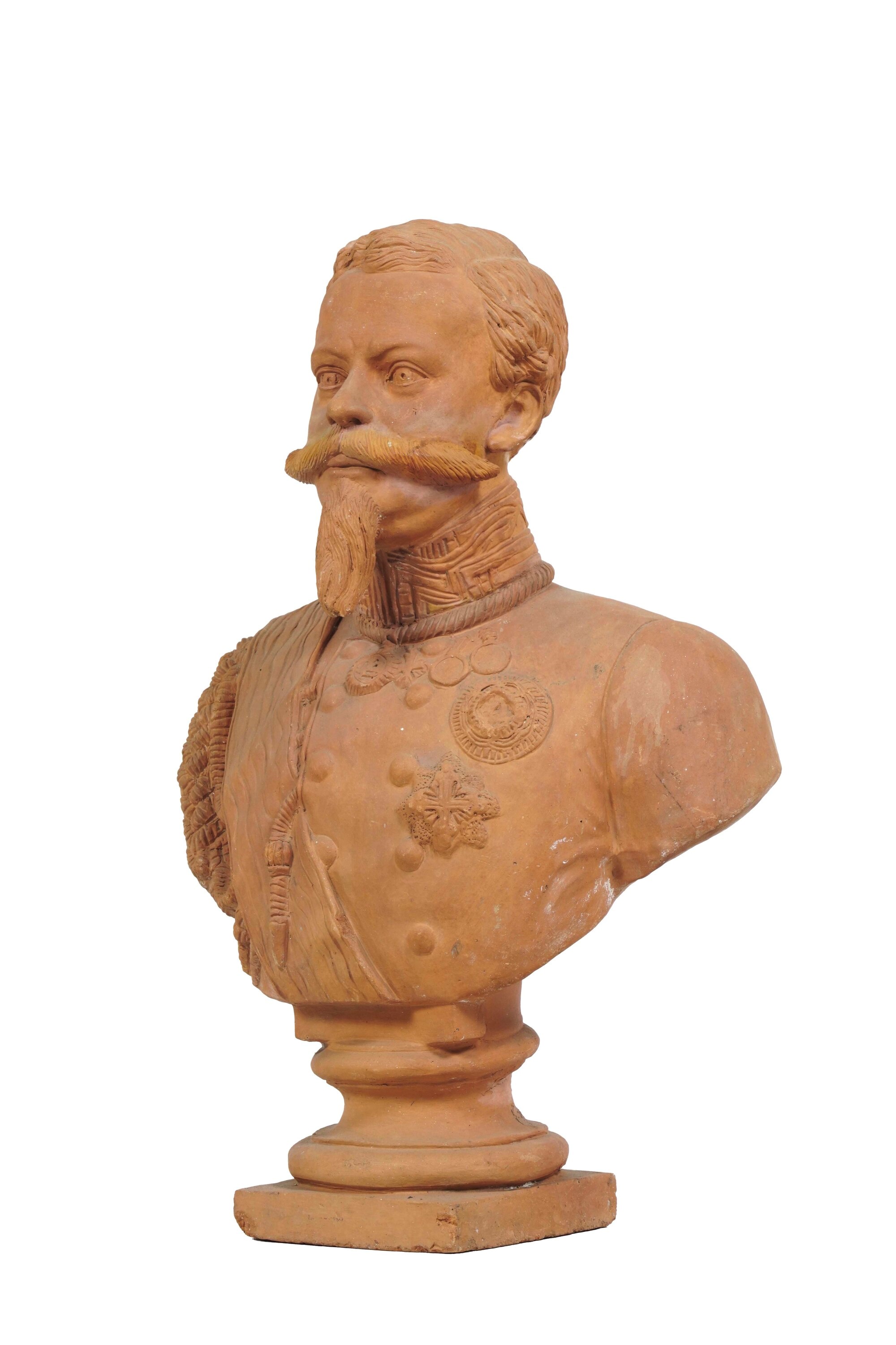 Busto di Vittorio Emanuele II, terracotta, XX secolo