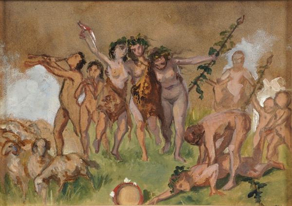 Bozzetto per scena di baccanale