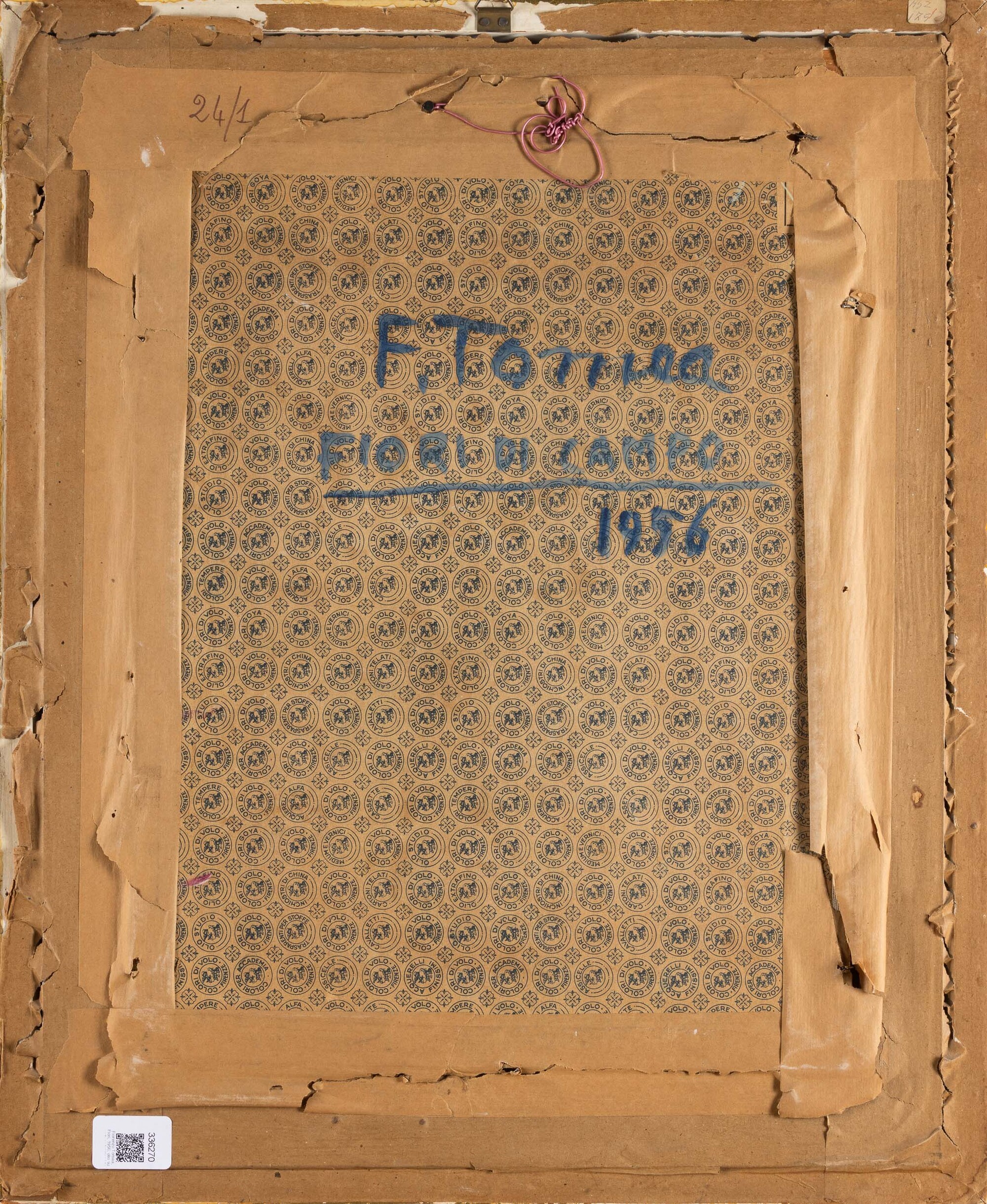 Fiorenzo Tomea - Fiori di campo, olio su cartone telato, 1956