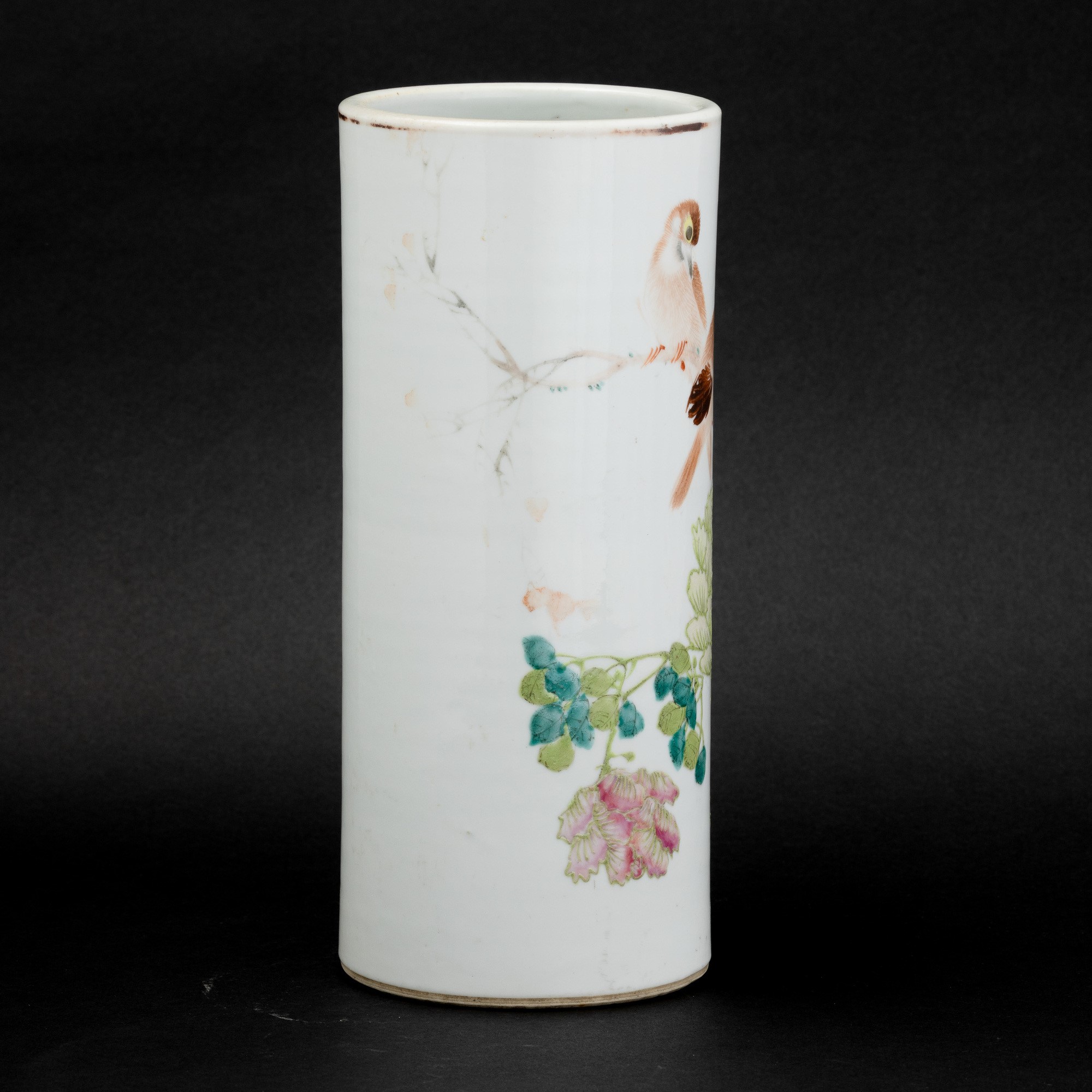 Vaso a cilindro in porcellana, Cina, Dinastia Qing (periodo Guangxu, 1875-1908)