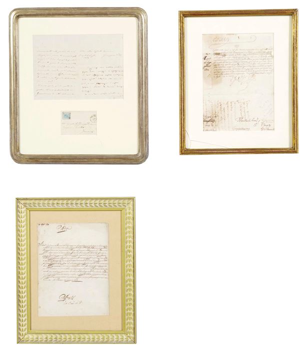 Lotto composto da lettere autografe