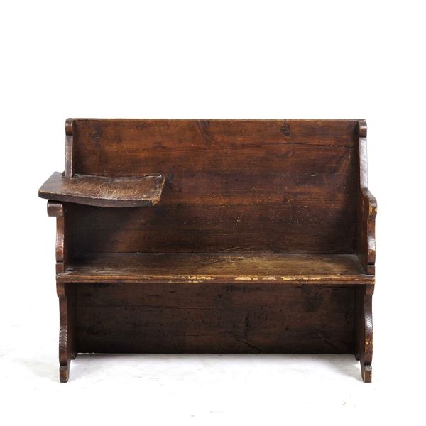 Panca in noce intagliato