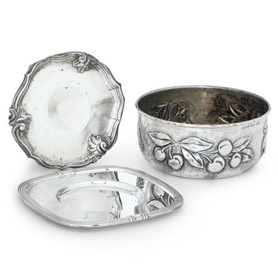 Argento fuso e sagomato, piattino di trambleuse genovese (XVIII secolo), diam. da 14,5 a 16 cm