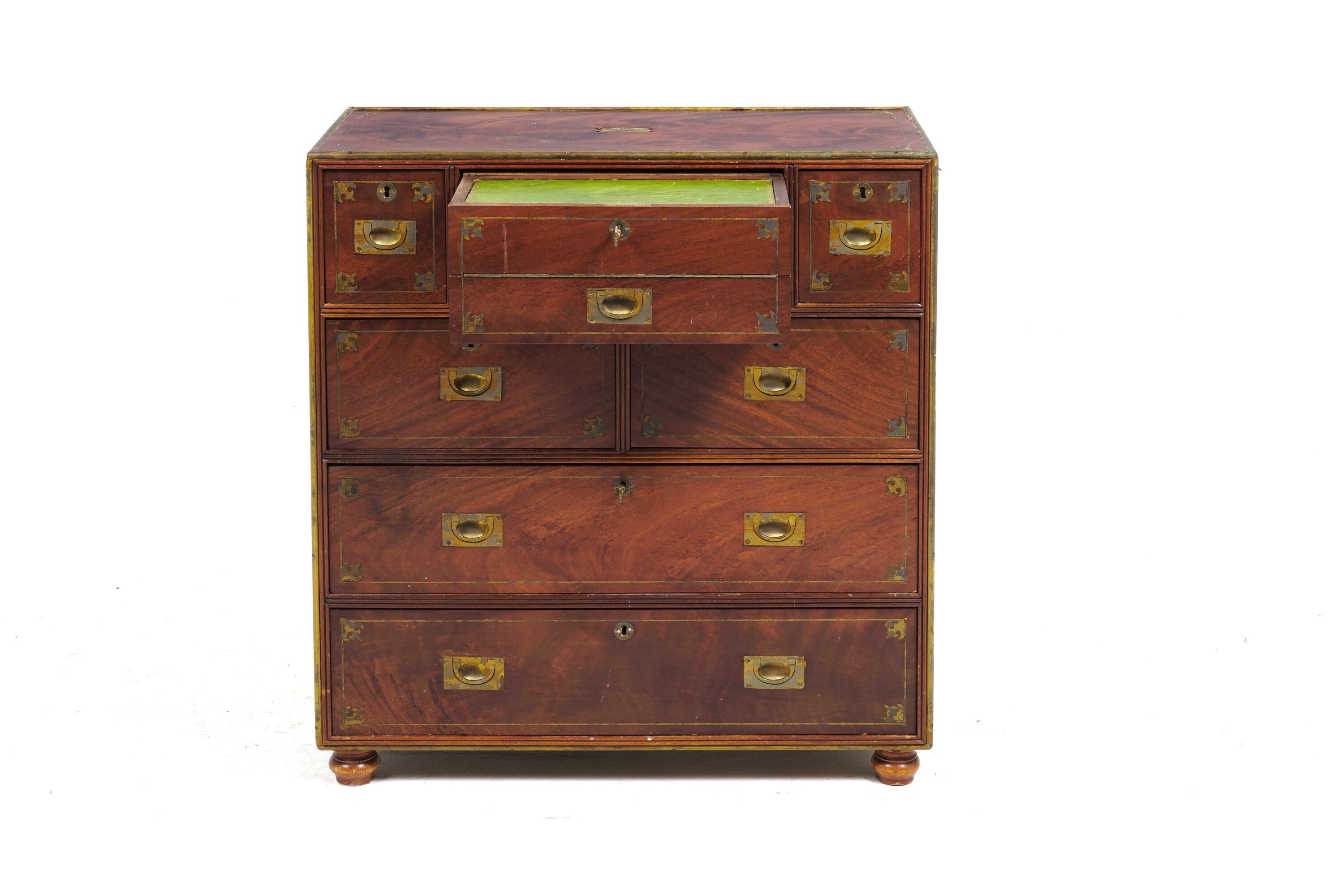 Mobile da Nave con Filetti in Ottone. XX Secolo