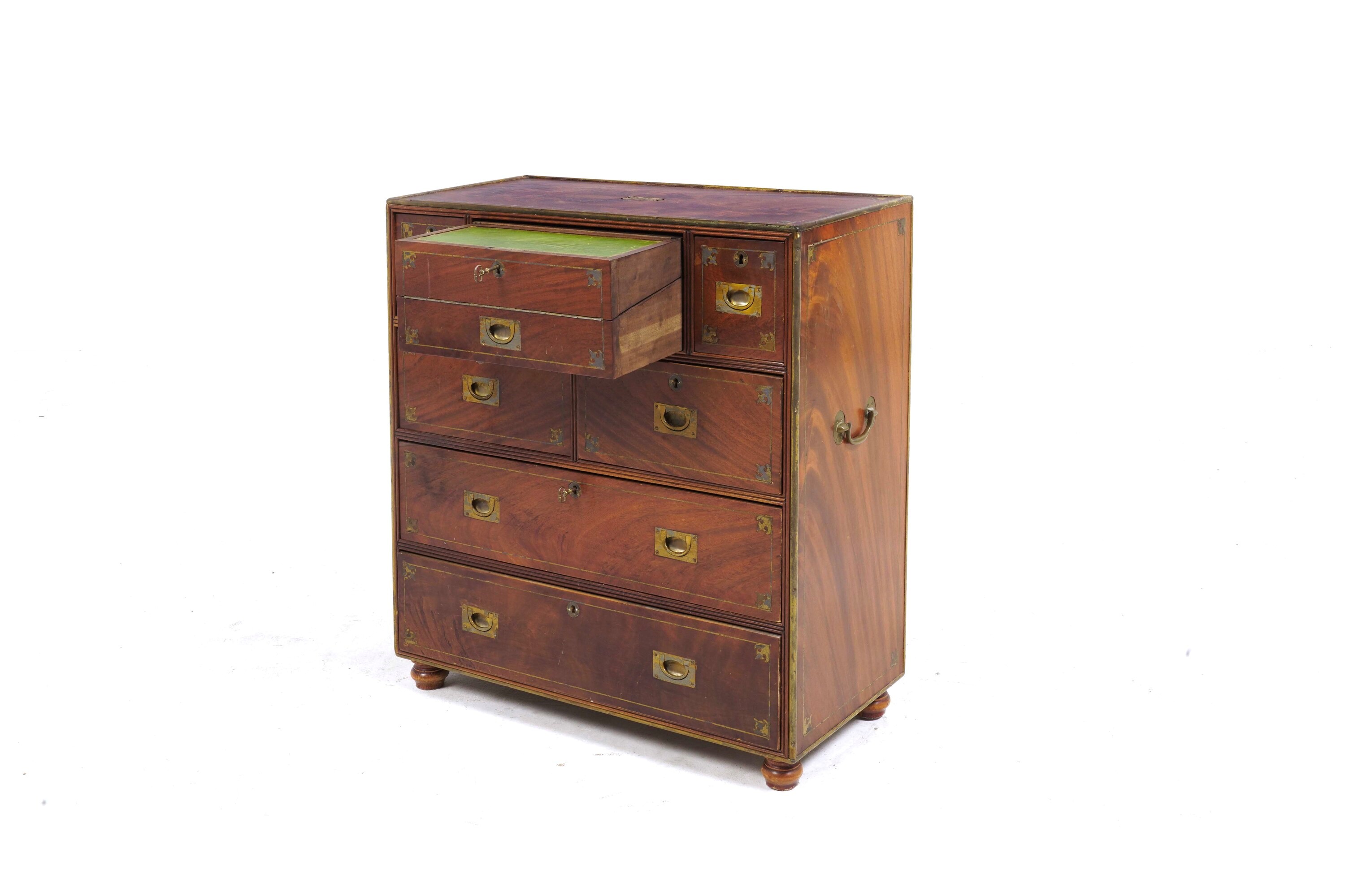 Mobile da Nave con Filetti in Ottone. XX Secolo
