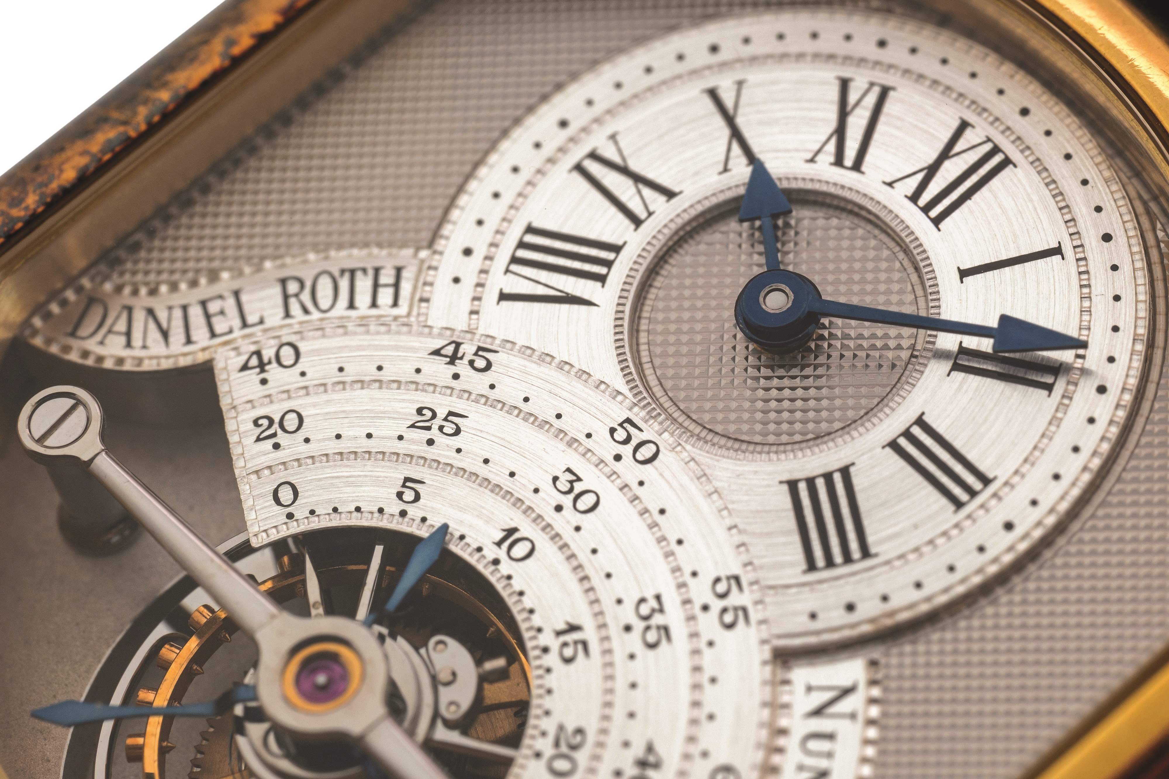 Daniel Roth - Tourbillon 2187 in oro giallo 18k con quadrante argenté Guilloché, circa 1989