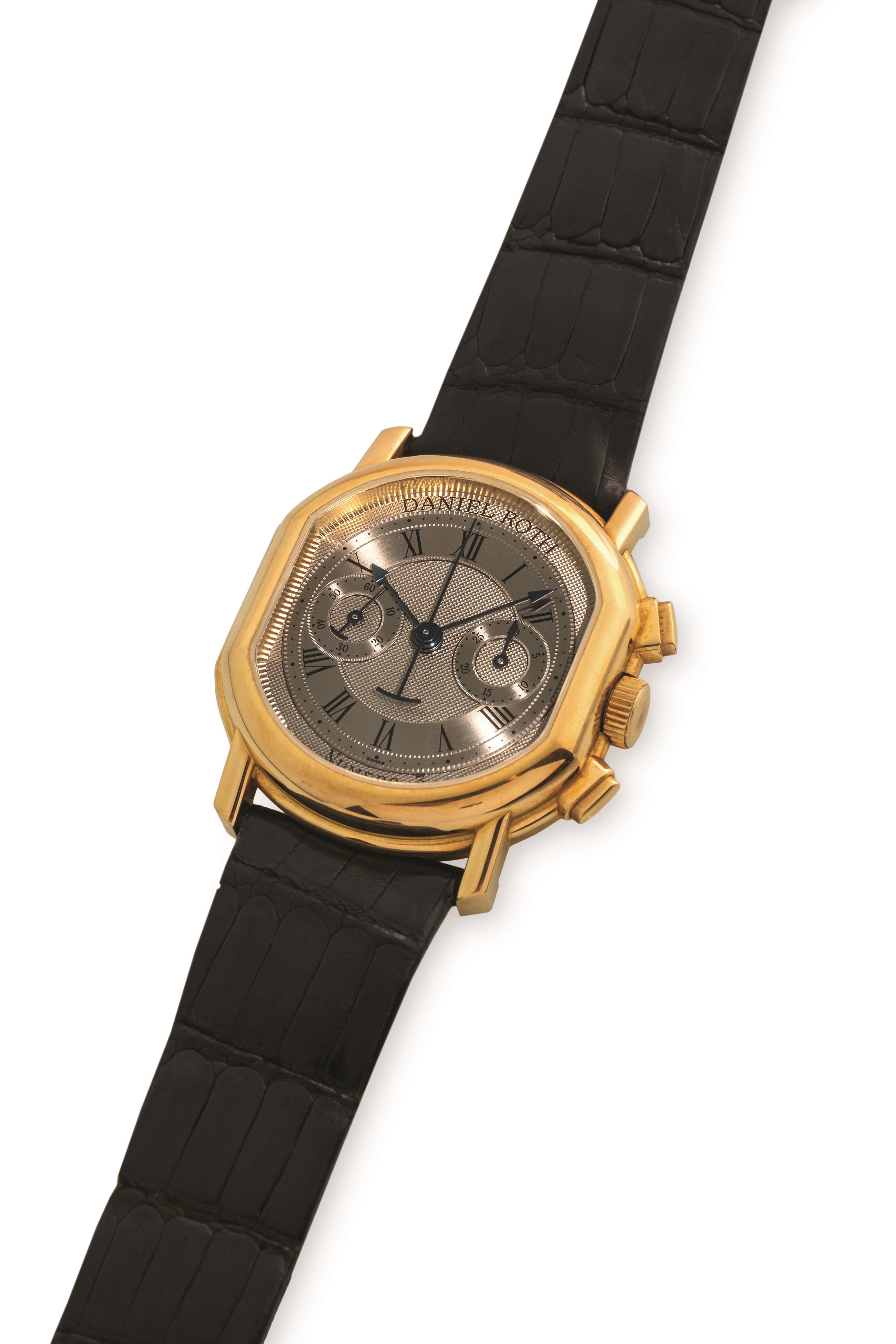 Daniel Roth - Chrono ref. 2147, oro giallo 18k, quadrante argenté Clous de Paris e satinato, circ...