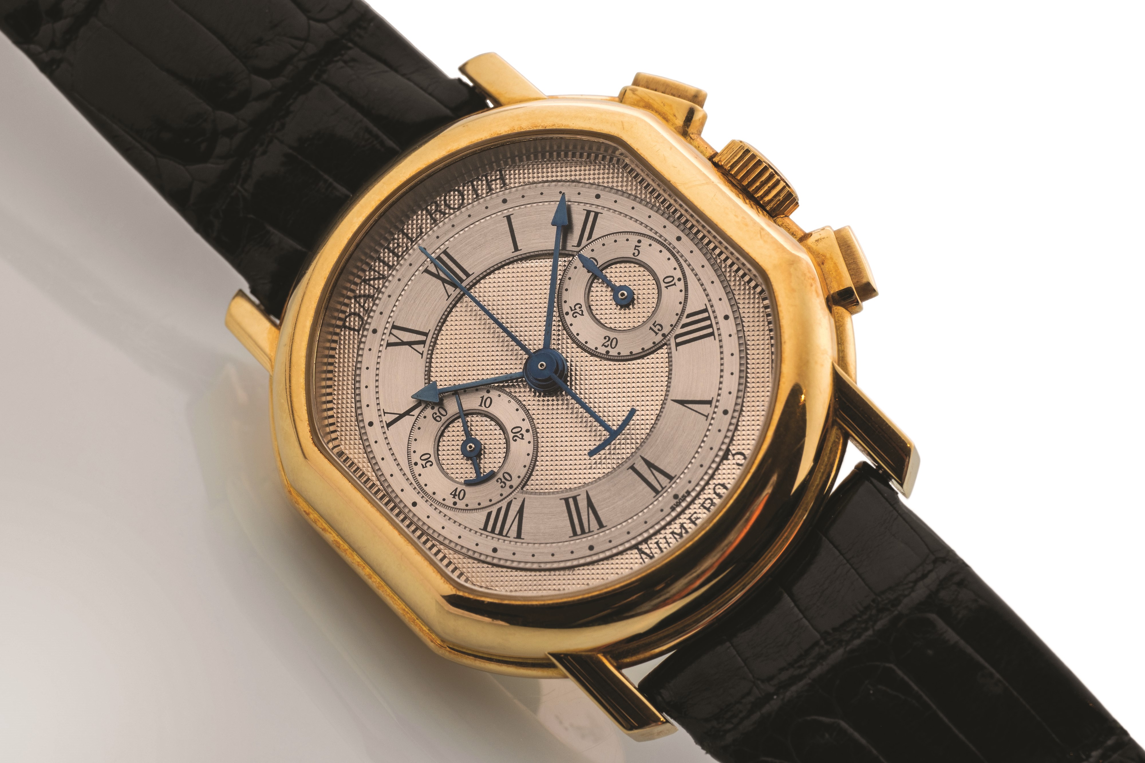 Daniel Roth - Chrono ref. 2147, oro giallo 18k, quadrante argenté Clous de Paris e satinato, circ...