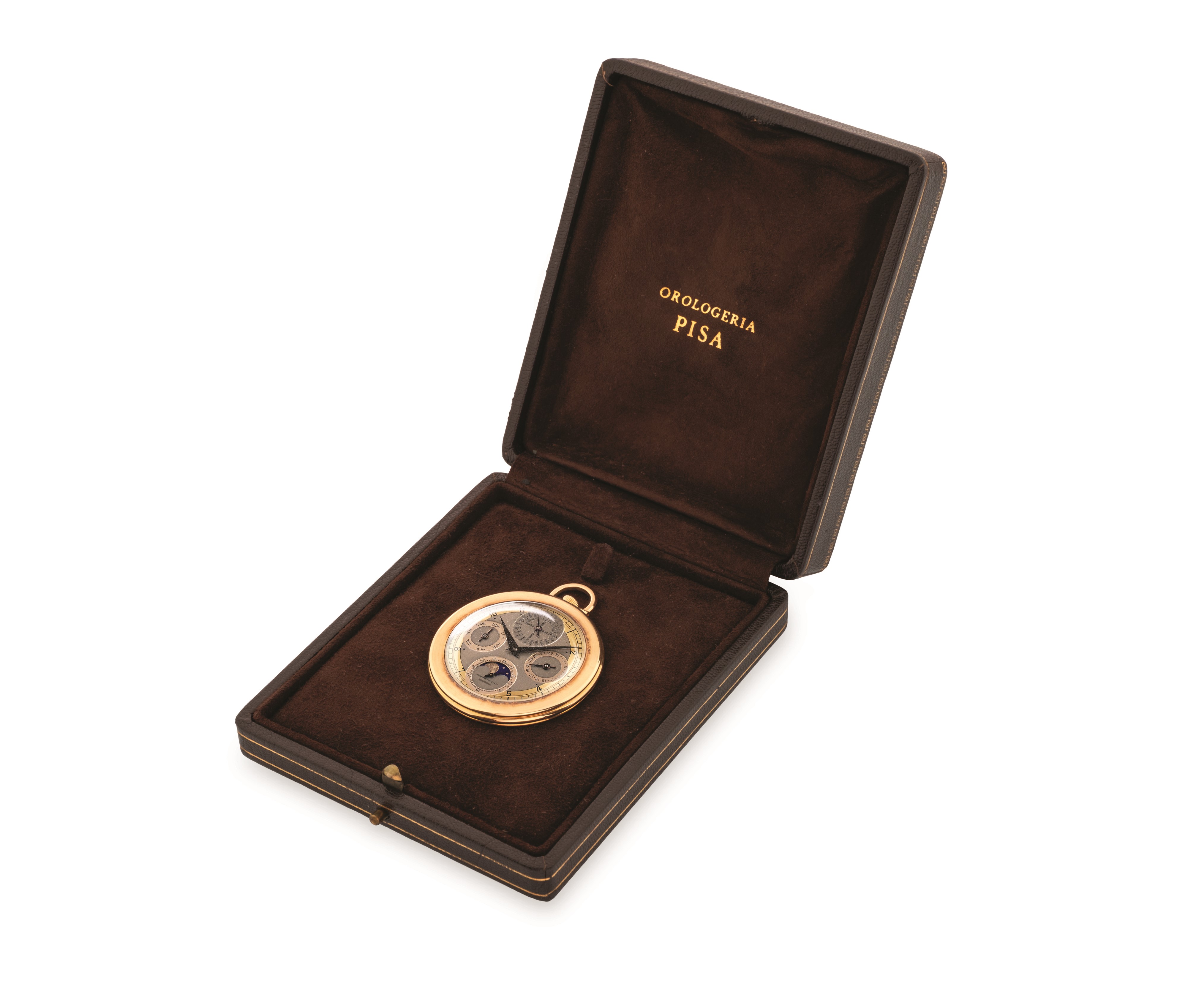 Audemars Piguet - Orologio da tasca con calendario perpetuo e fasi lunari in oro rosa 18k, circa ...