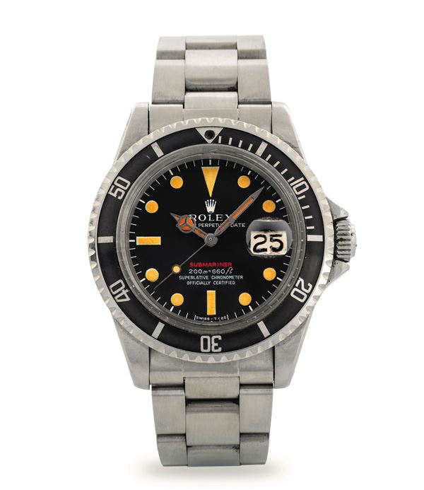 Rolex - Submariner “Red Inscription” Mark II ref 1680 steel submariner, black tritium dial, circa 1969