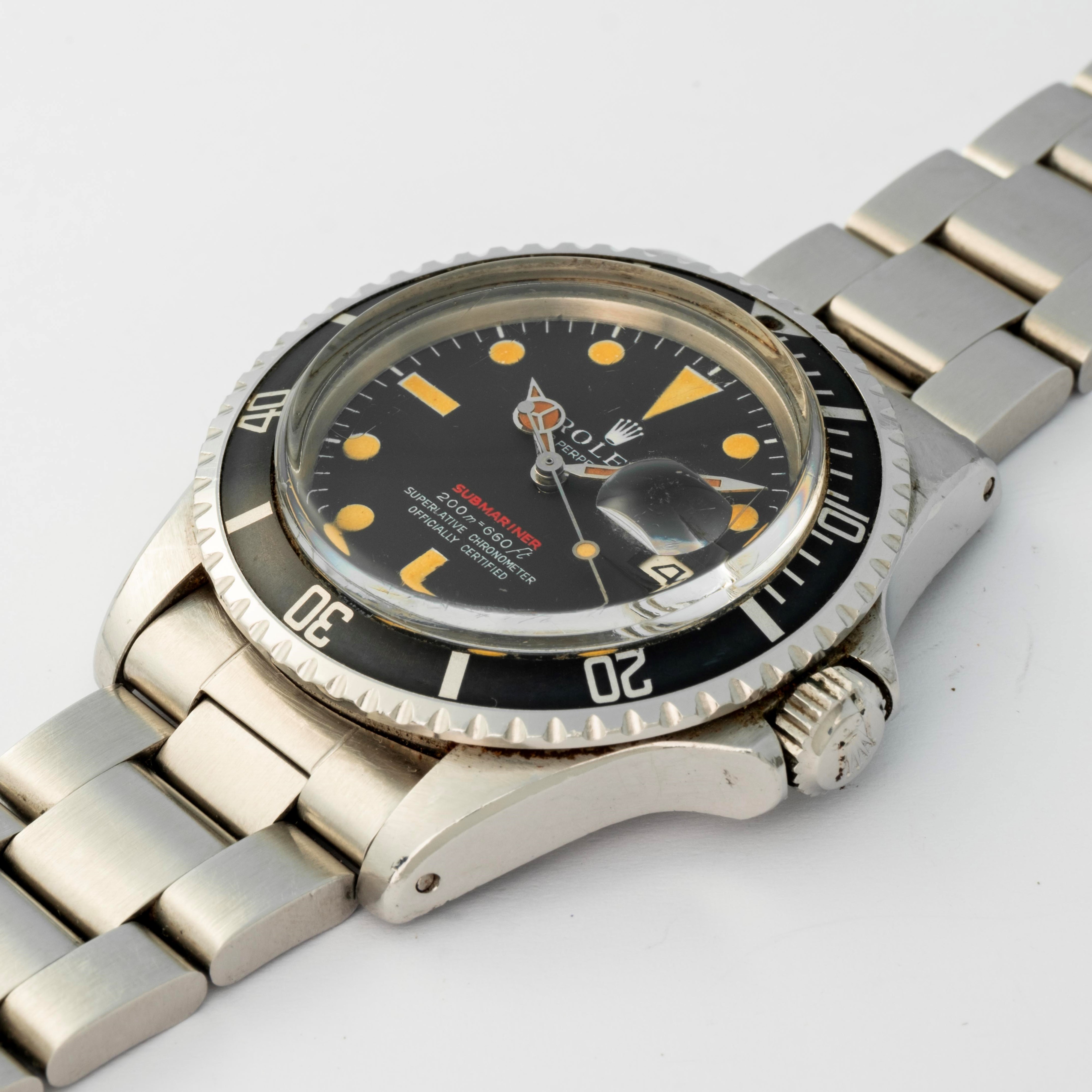 Rolex - Submariner 'Scritta Rossa' Mark II ref. 1680, acciaio, quadrante nero al trizio, circa 19...