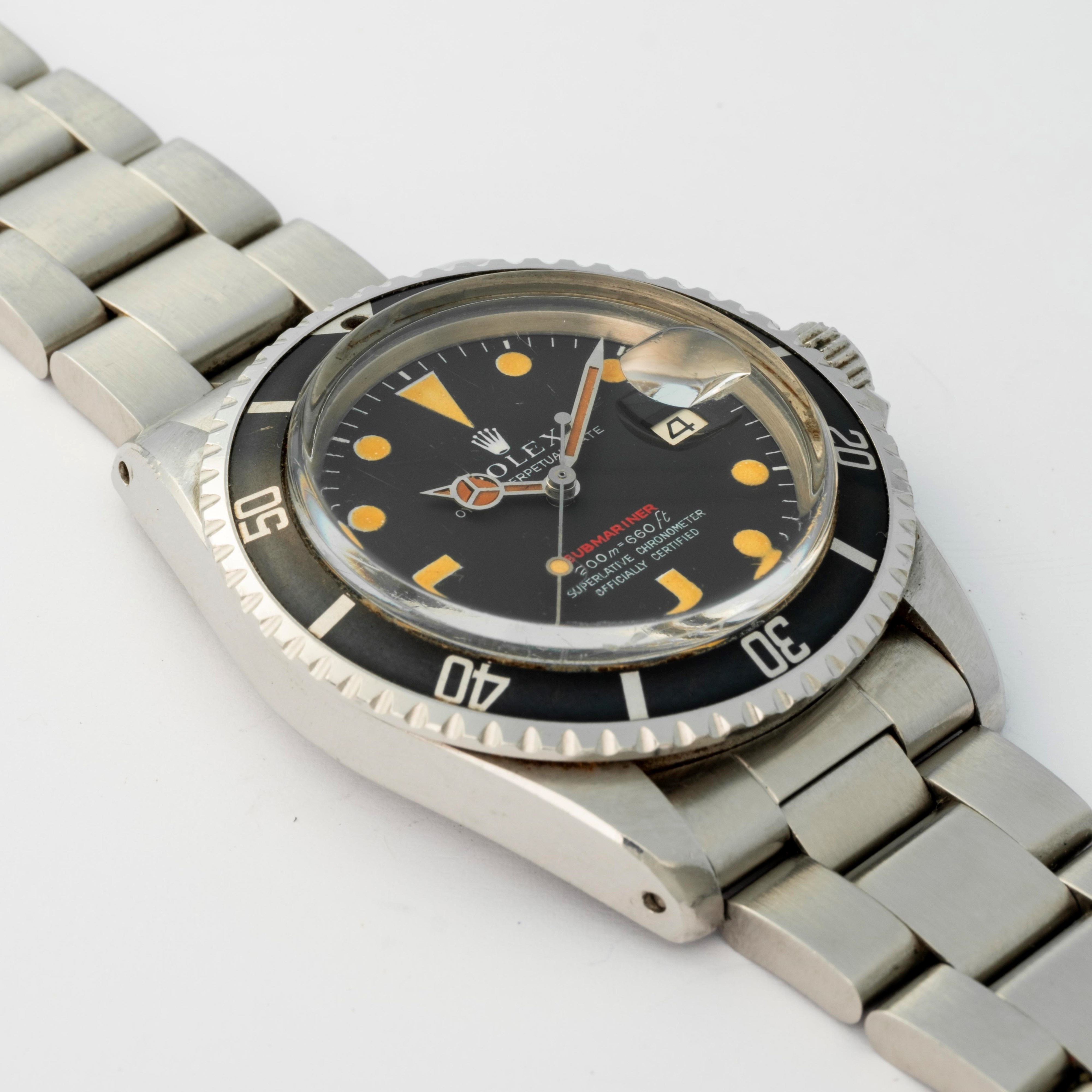 Rolex - Submariner 'Scritta Rossa' Mark II ref. 1680, acciaio, quadrante nero al trizio, circa 19...