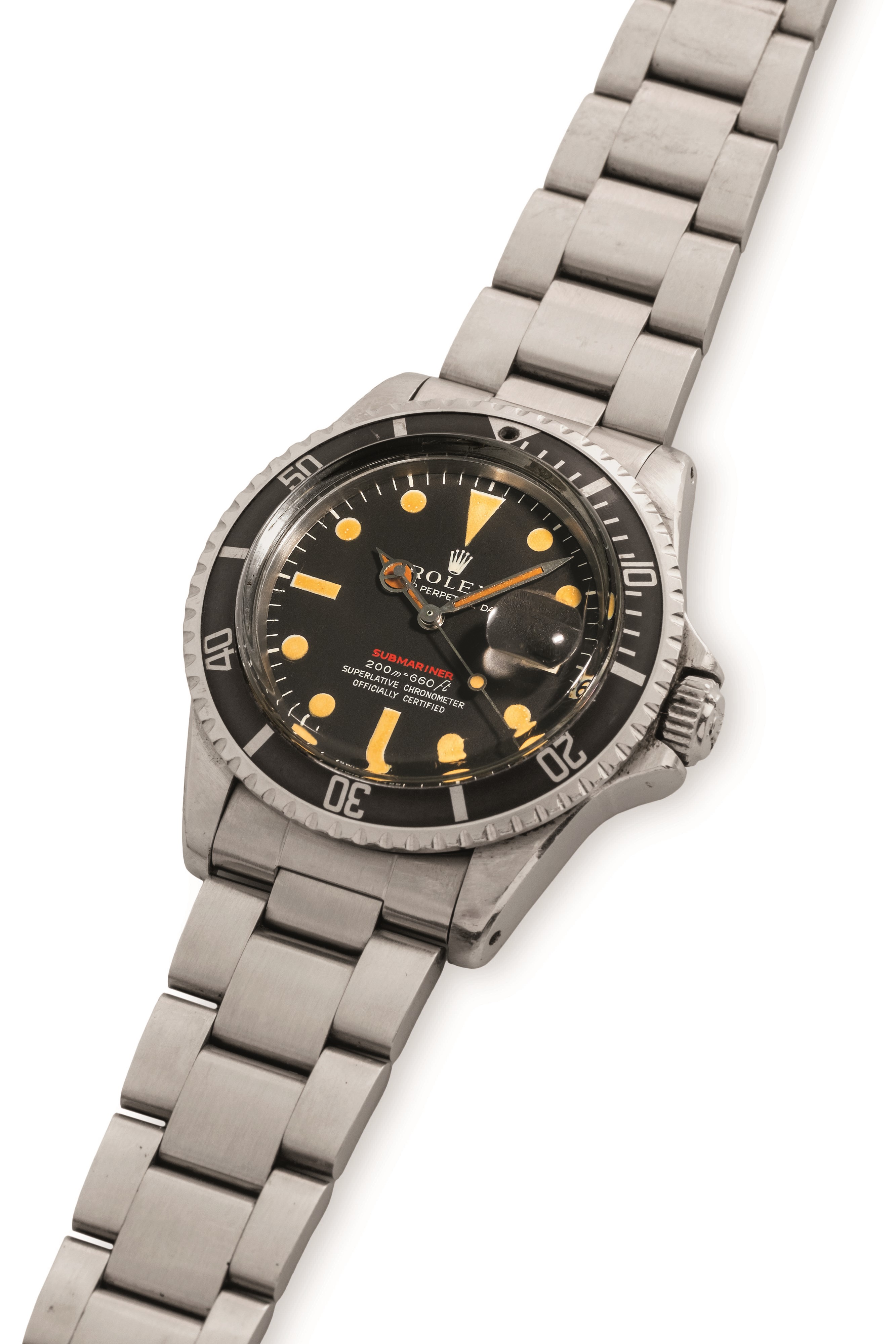 Rolex - Submariner 'Scritta Rossa' Mark II ref. 1680, acciaio, quadrante nero al trizio, circa 19...