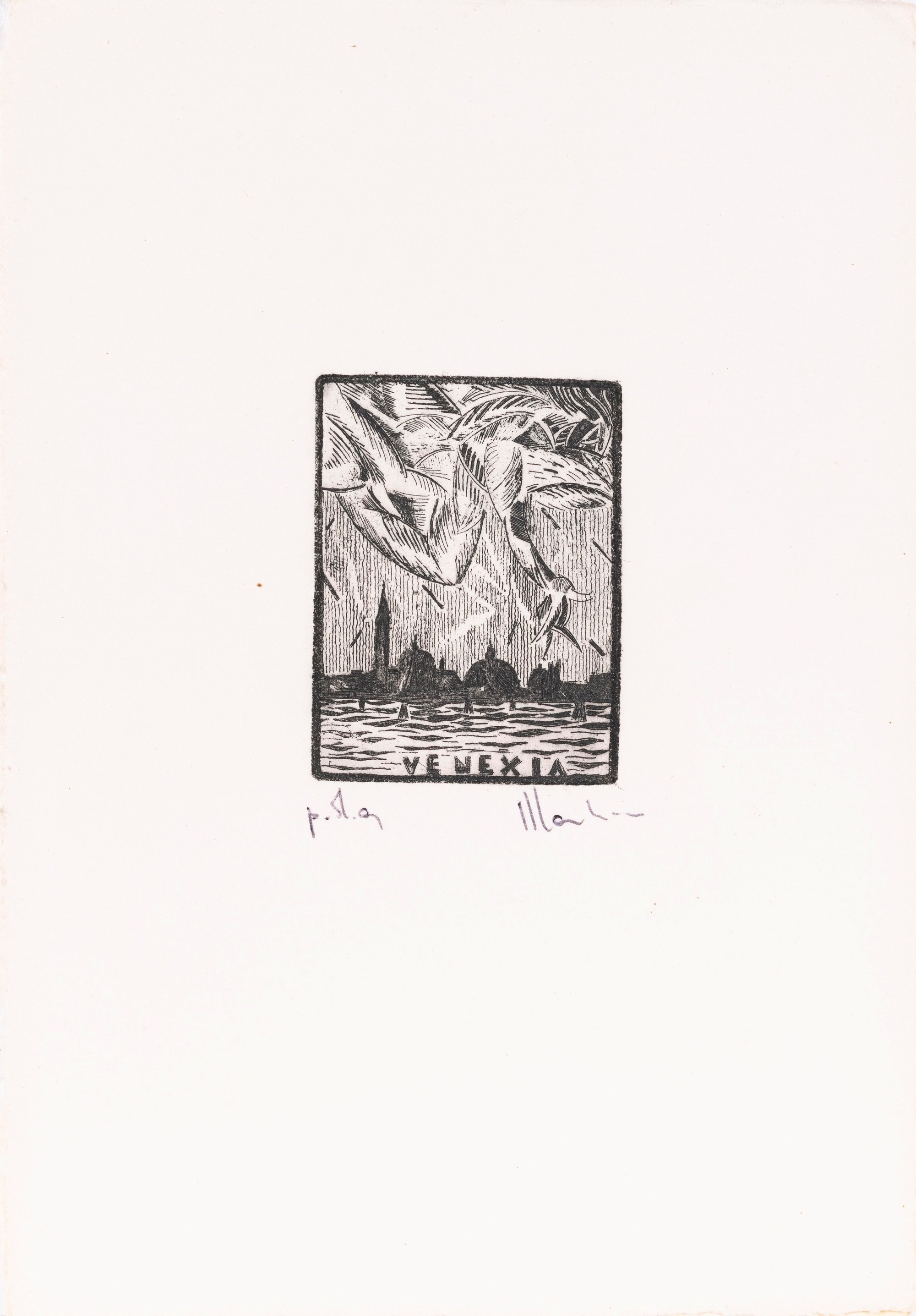 Aldo Mondino - Senza titolo (acquaforte)