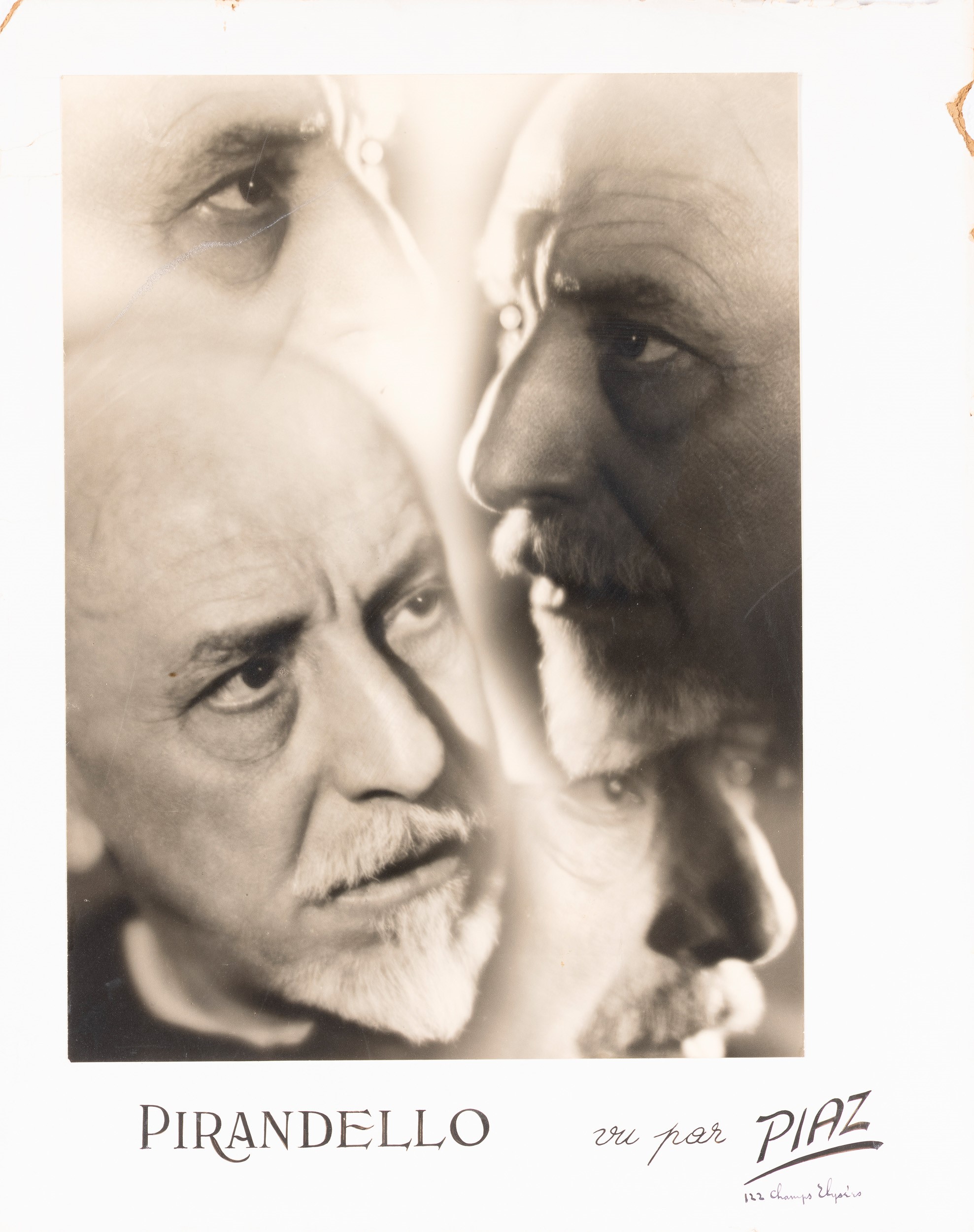 Anonimo - Fotomontaggio di Luigi Pirandello, stampa alla gelatina ai sali d’argento su cartoncino