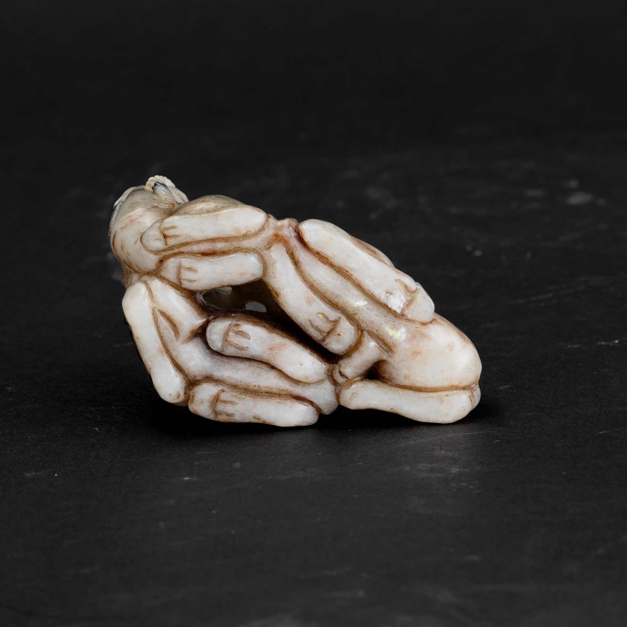 Giada, Figura di ariete scolpita, Cina, Dinastia Qing, XIX secolo