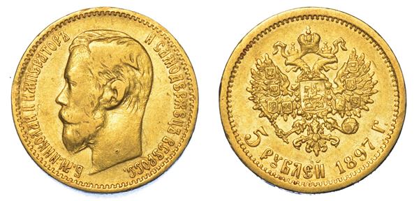 RUSSIA. NIKOLAJ II, 1894-1917. 5 Rubli 1897.