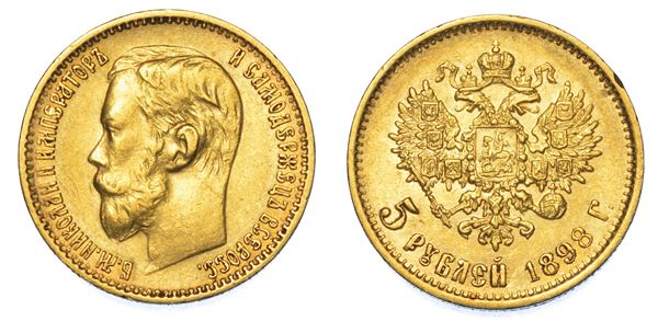 RUSSIA. NIKOLAJ II, 1894-1917. 5 Rubli 1898.