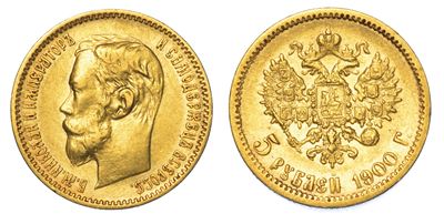 Russia. Nikolaj II, 1894-1917. 5 Rubli 1900.