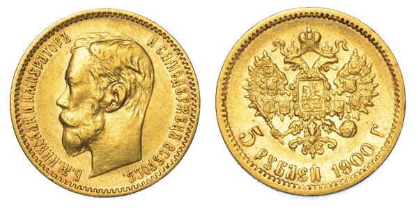 RUSSIA. NIKOLAJ II, 1894-1917. 5 Rubli 1900.