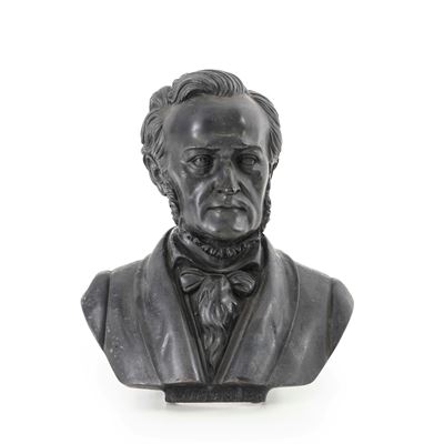 Busto di Wagner, bronzo patinato, XX secolo