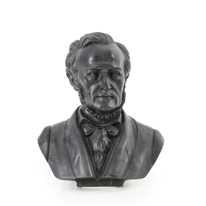 Busto di Wagner. XX secolo  - Asta Oggetti d'Arte - La Wunderkammer di Ettore Mocchetti - Cambi Casa d'Aste