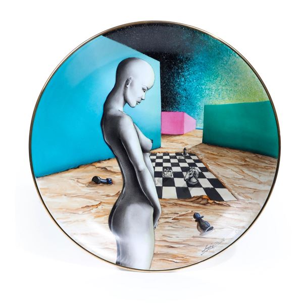 Grande piatto "Médidation". Lucjen Bello, 2005.