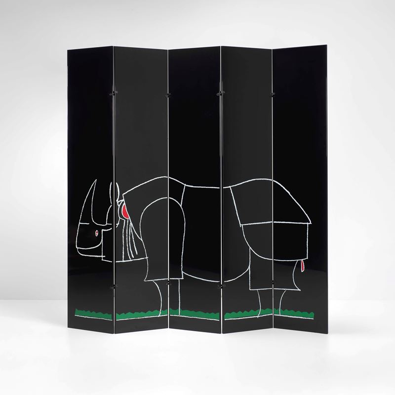 François-Xavier Lalanne, Kazuhide Takahama : Paravento Rhinocéros  - Asta Fine Design - Cambi Casa d'Aste