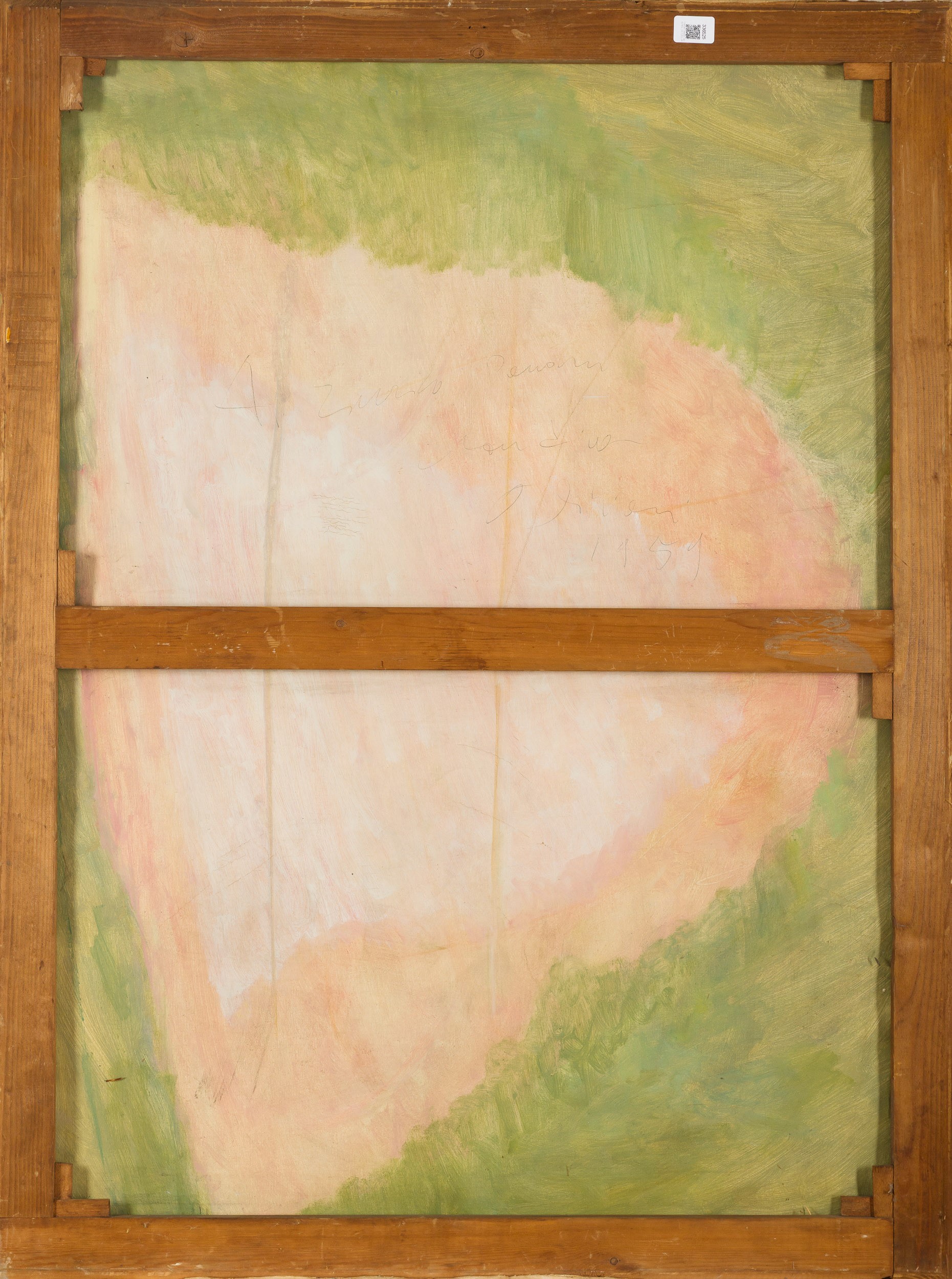 Claudio Olivieri - Senza titolo, olio su tela, 90 x 120 cm, 1959