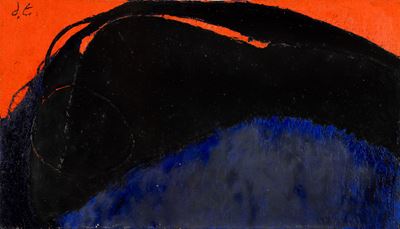 Composizione, tecnica mista su carta intelata