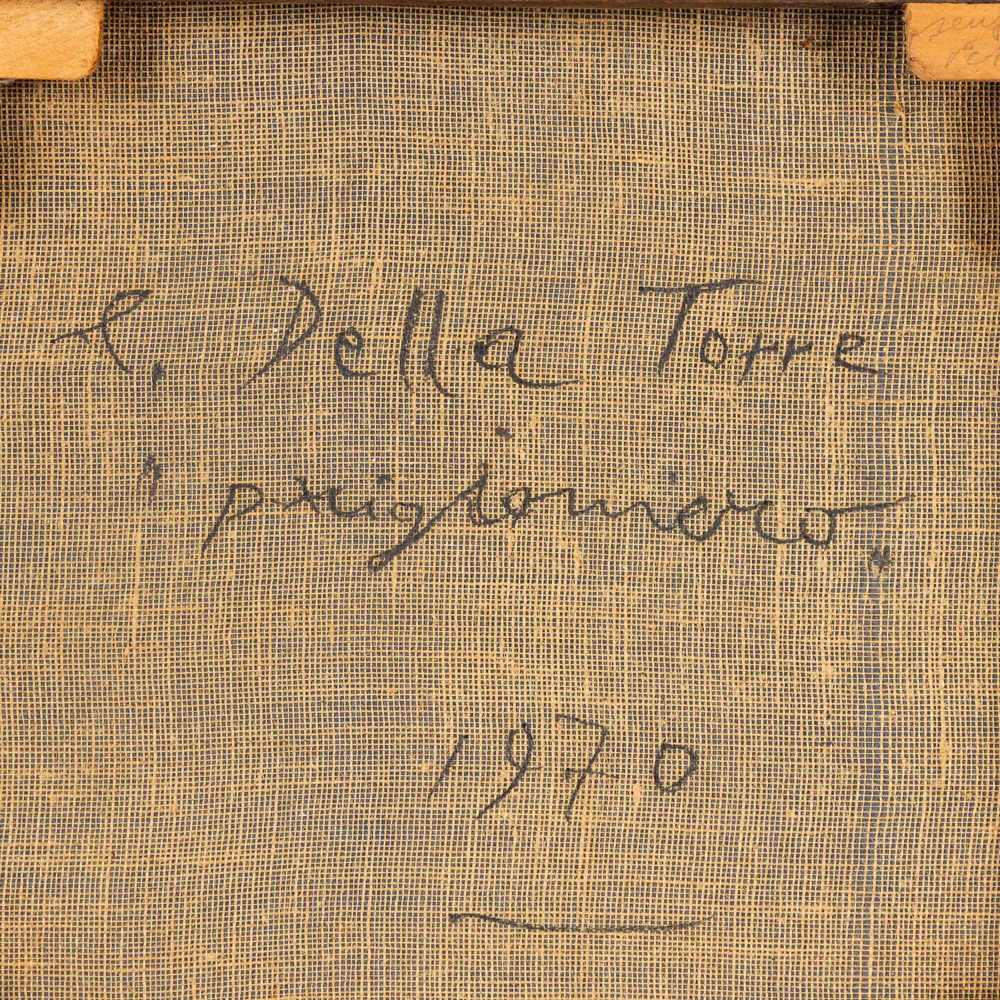 Enrico della Torre - Prigioniero (olio su carta riportata su tela)