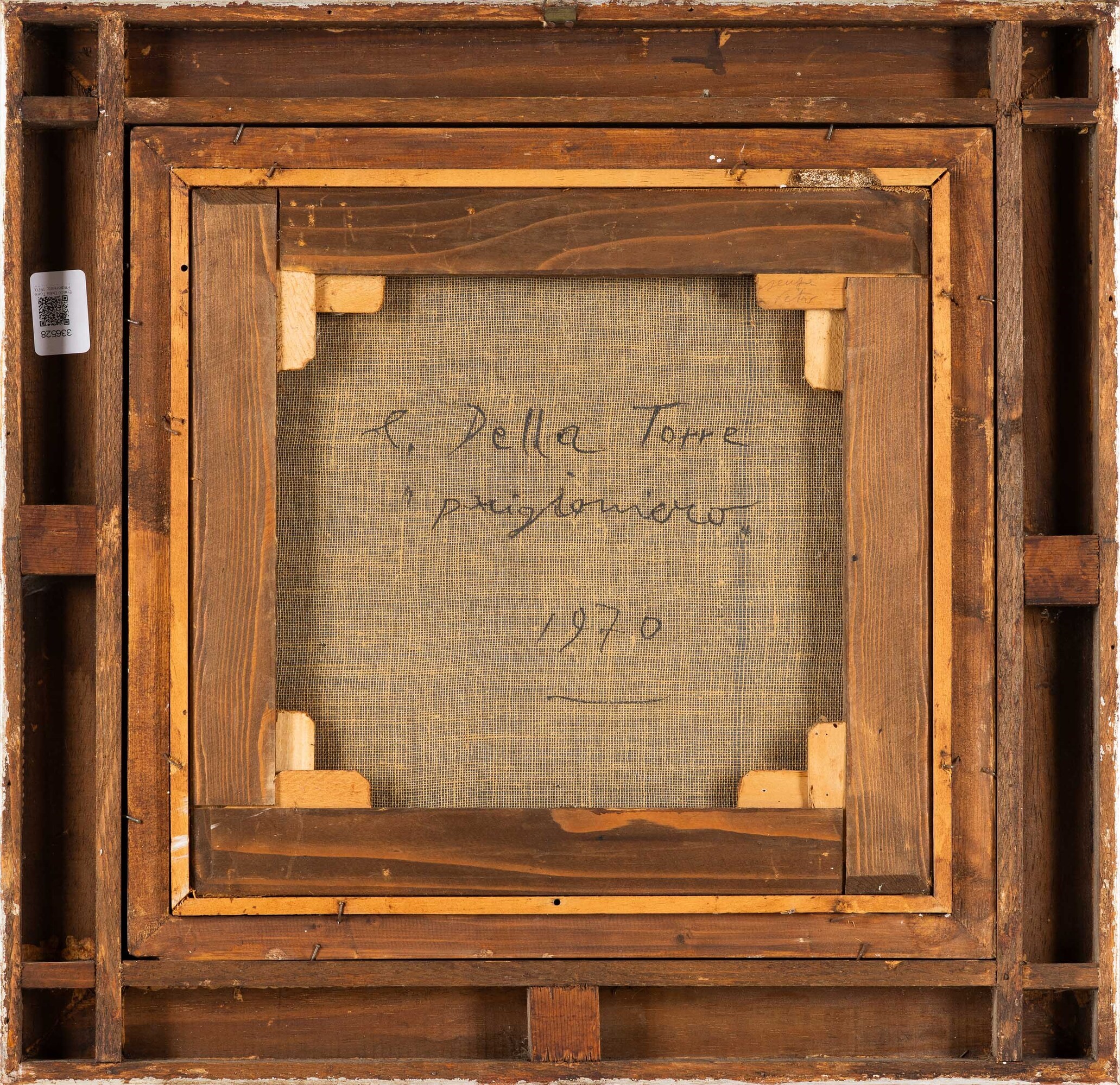 Enrico della Torre - Prigioniero (olio su carta riportata su tela)