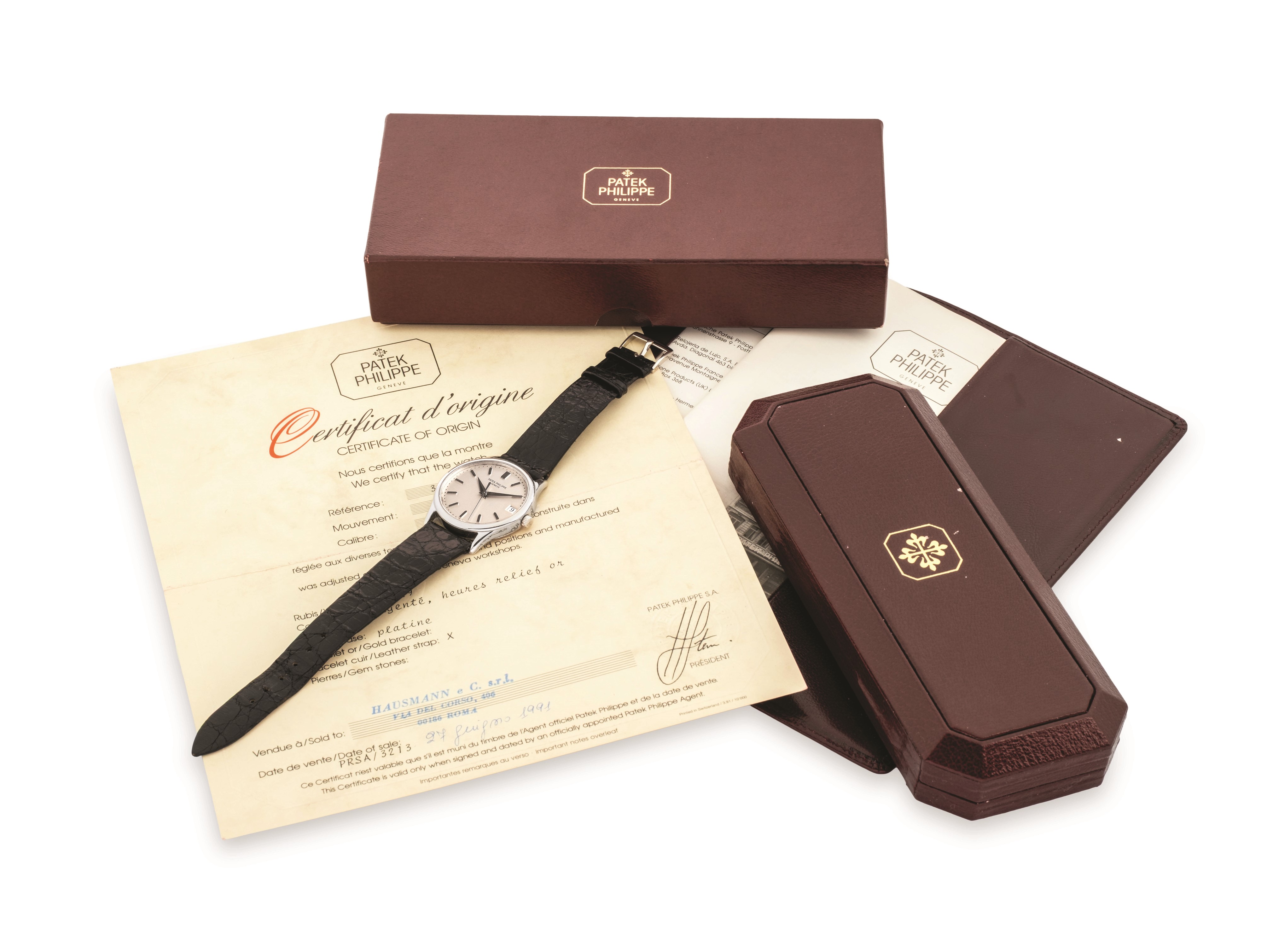 Patek Philippe - Calatrava ref 3998 P, Platino 950, Quadrante Argenté, 34 mm, circa 1991