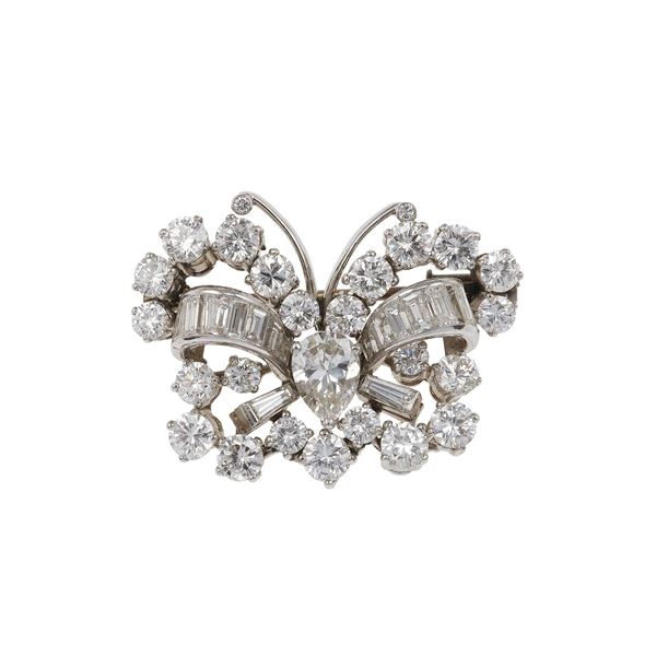 Spilla "farfalla" con diamanti