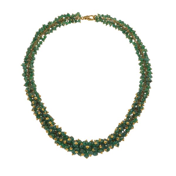 Girocollo con smeraldi taglio briolette
