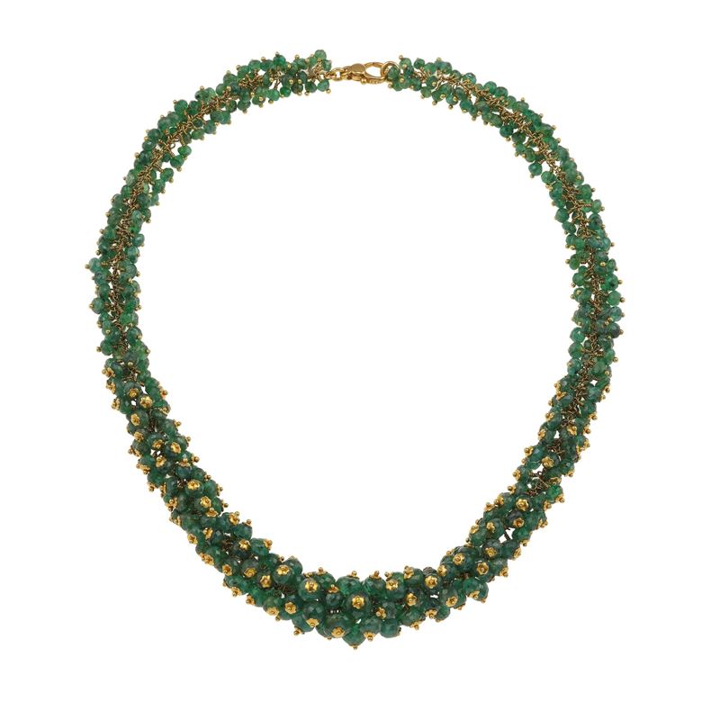 Girocollo con smeraldi taglio briolette  - Asta Fine Jewellery - Cambi Casa d'Aste