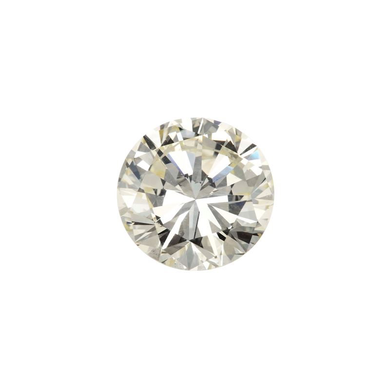 Brilliant-cut diamond weighing 3.77 carats, color Q/R, clarity VS, fluorescence none  - Auction Fine Jewellery - Cambi Casa d'Aste
