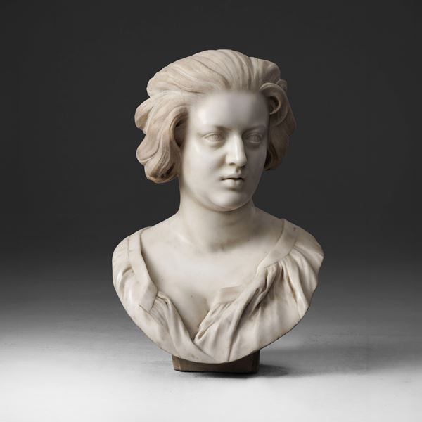 Ambito berniniano, Roma, prima metà del XVII secolo (Matteo Bonarelli 1604-1654 ?) Busto di Costanza Piccolomini Bonarelli
