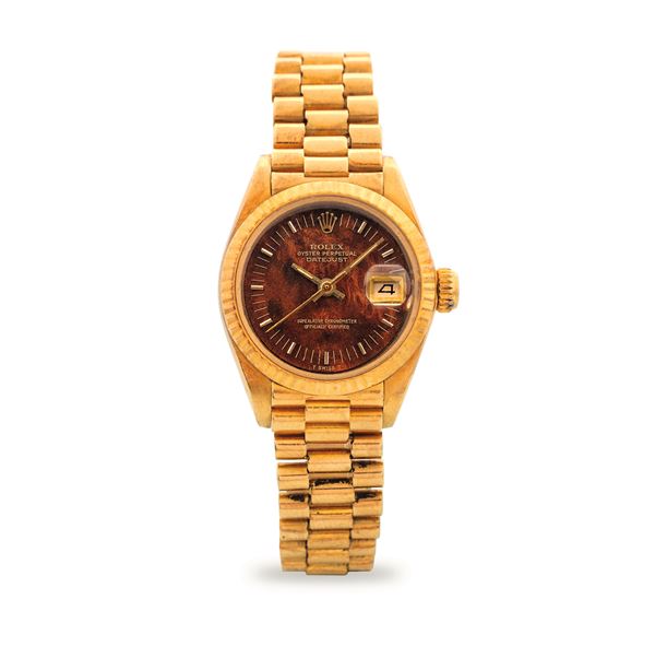Rolex - Oyster Pepetual Lady Datejust ref 6917/8 in yellow gold, briar dial, circa 1980